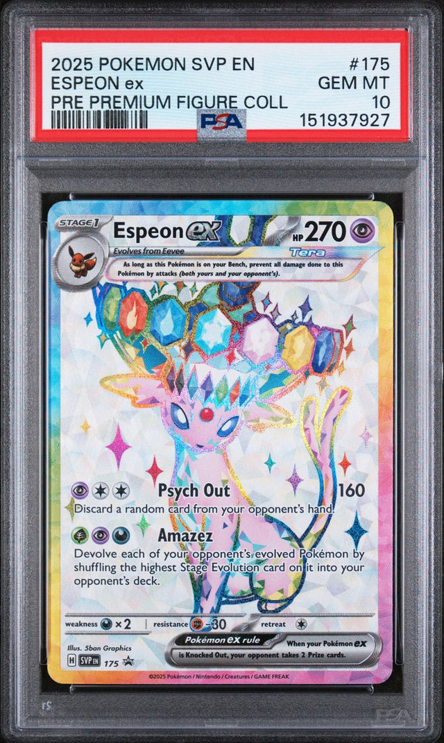 Espeon ex SVP175 Premium Figure Collection Promo PSA 10