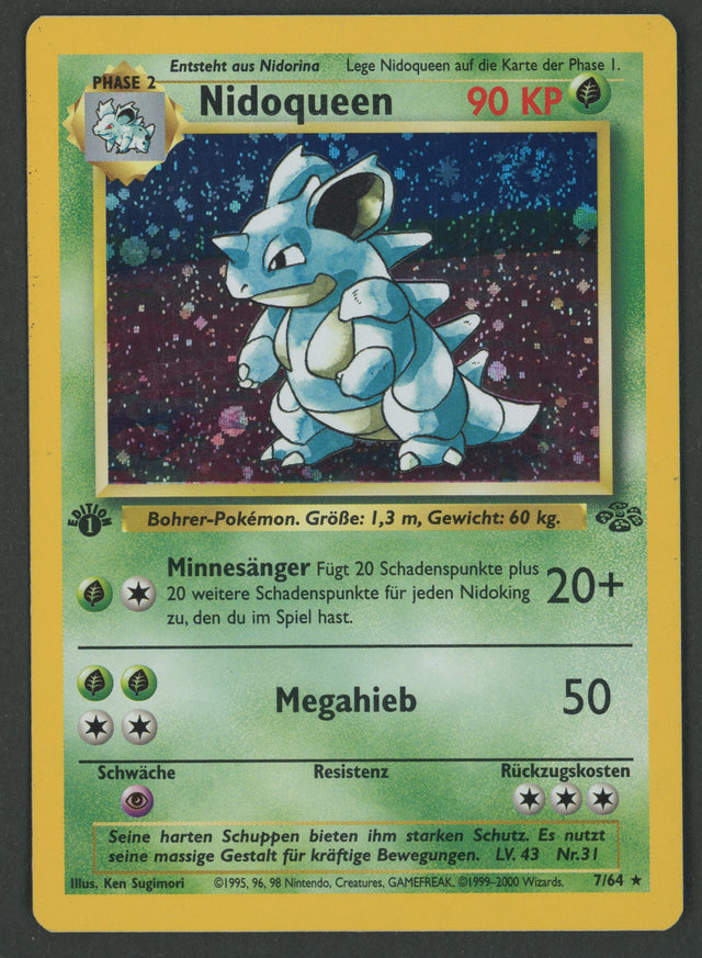 Nidoqueen Holo 7/64 Jungle 1.edition DE C