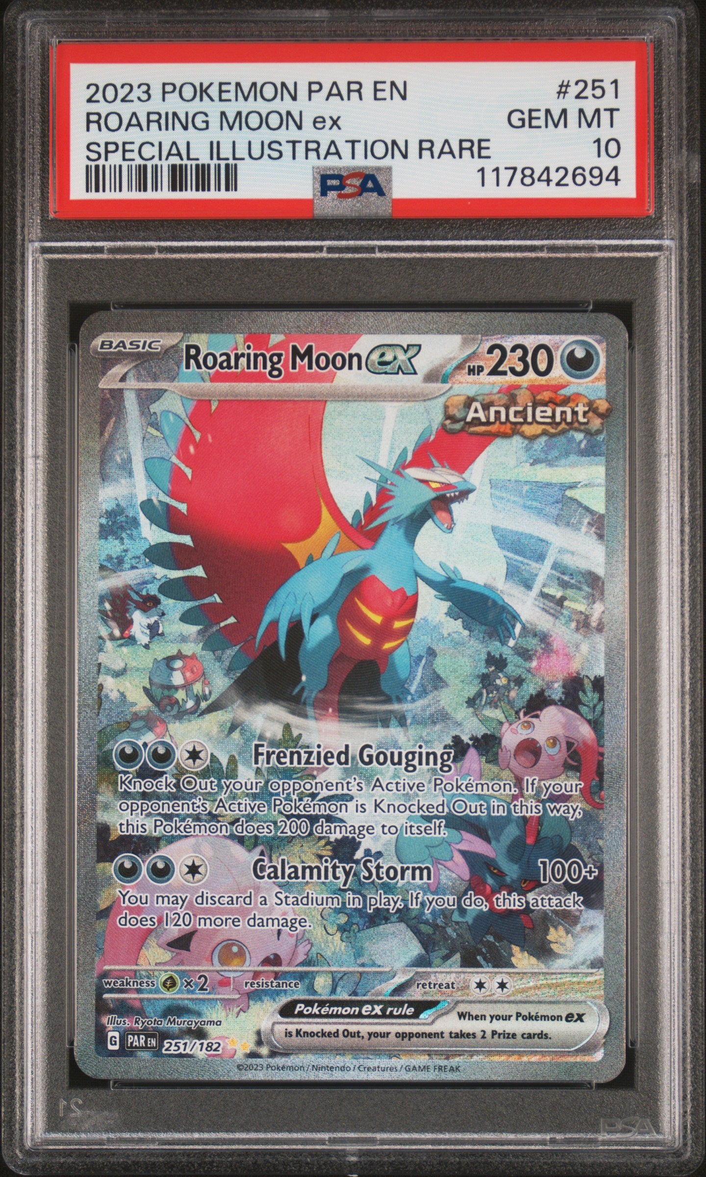 Roaring Moon ex SIR 251/182 Paradox Rift PSA 10 Englisch