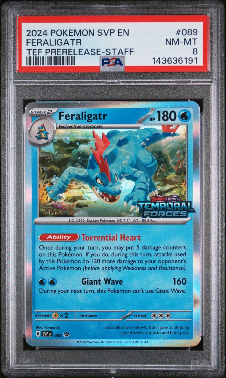 Feraligatr SVP089 Prerelease Staff Promo PSA 8 Englisch