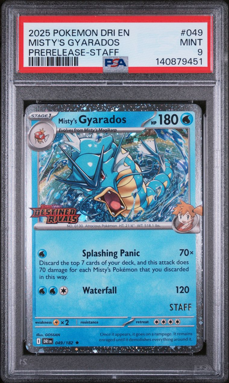 Misty's Gyarados Staff 049/182 Destined Rivals EN PSA 9