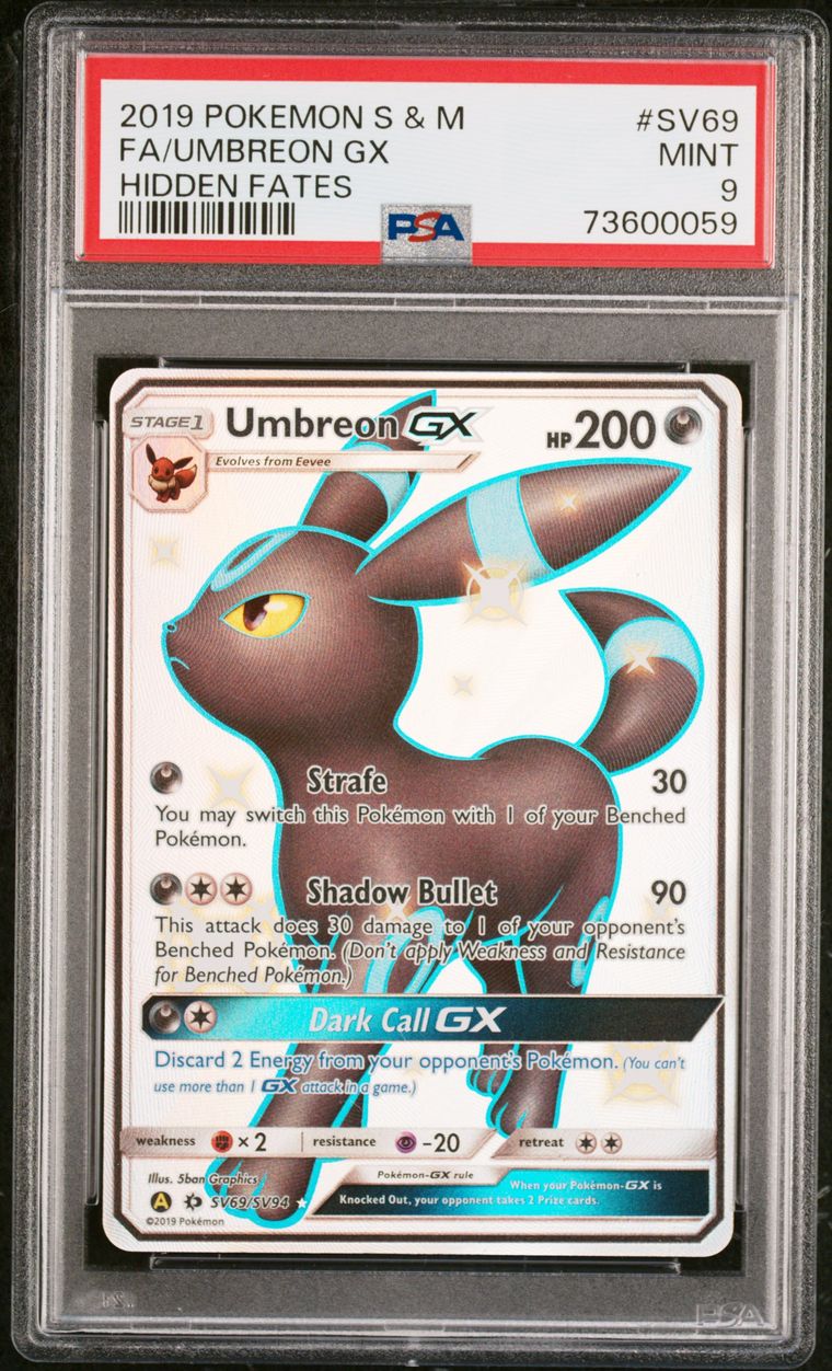 Umbreon SV69/SV94 Hidden Fates PSA 9