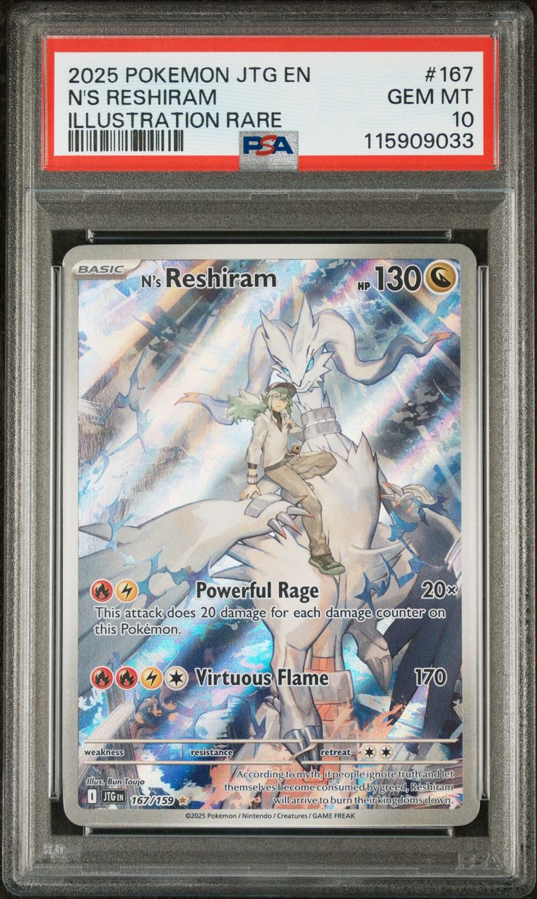 N's Reshiram Illustration Rare 167/159 Journey Together PSA 10