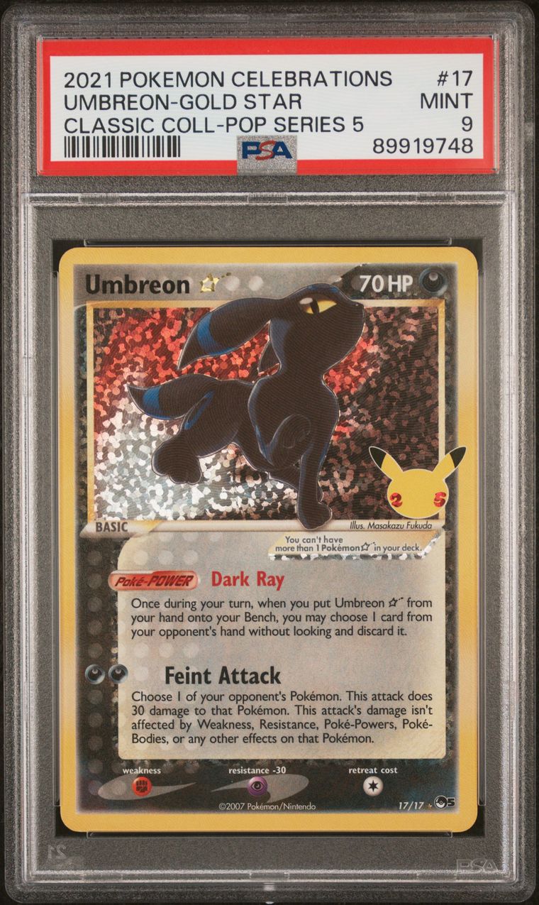 Umbreon 17/17 Celebrations PSA 9
