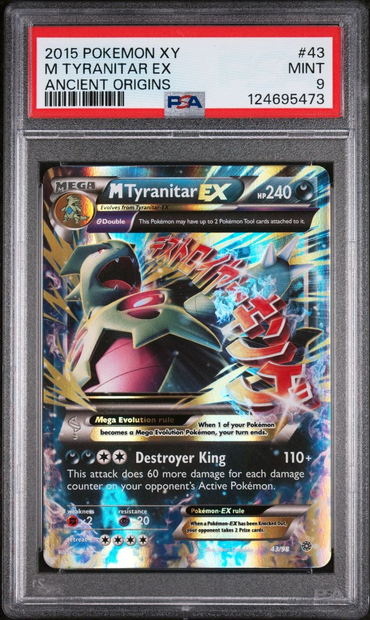 M Tyranitar EX 43/98 Ancient Origins EN PSA 9