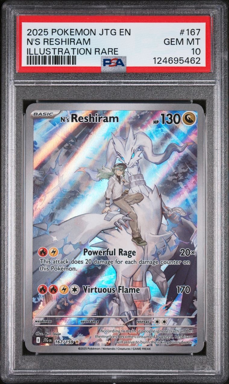 N's Reshiram IR 167/159 Journey Together EN PSA 10