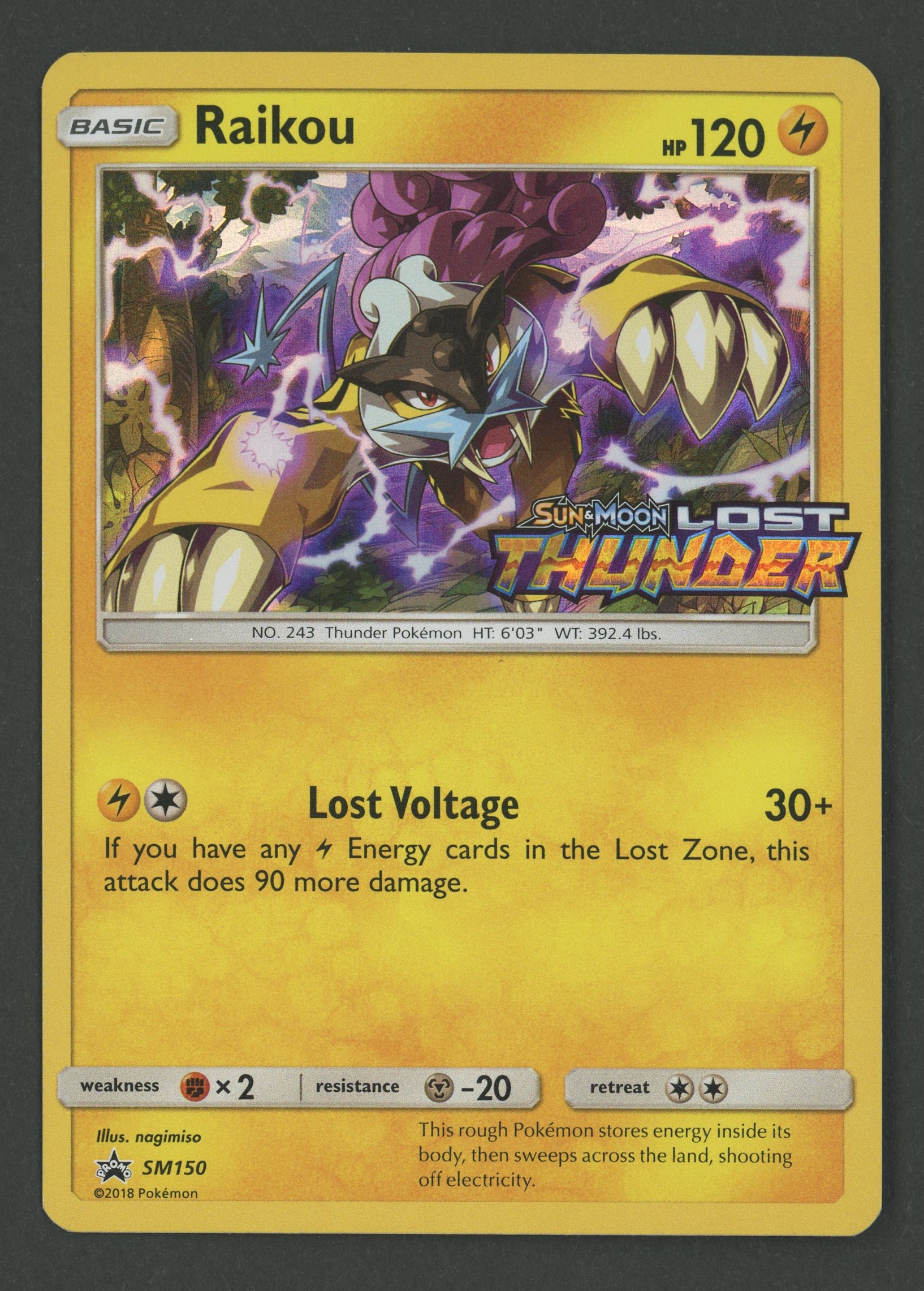 Raikou SM150 Prerelease Lost Thunder EN S