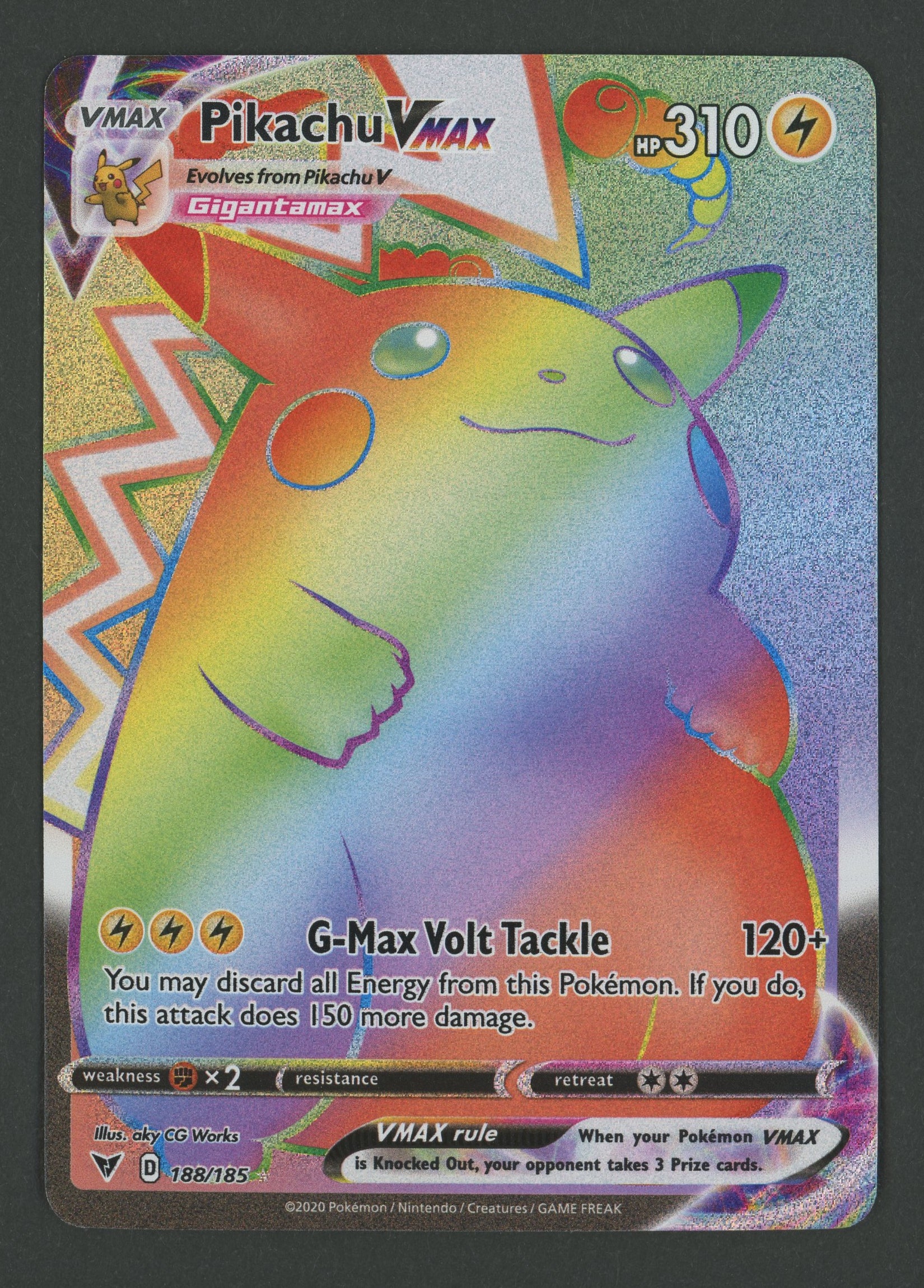 Pikachu Vmax Rainbow 188/185 Vivid Voltage EN S