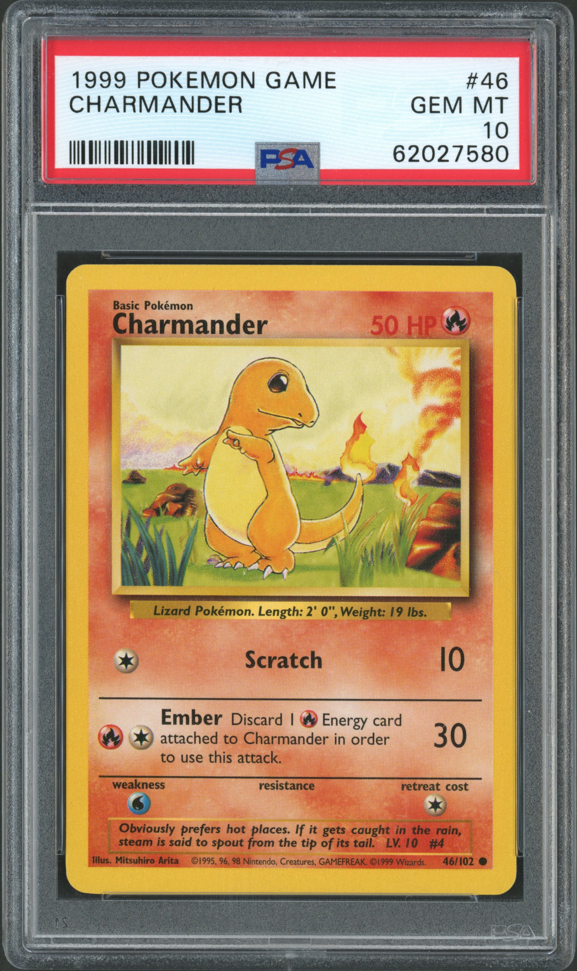 Charmander 46/102 Base Set EN PSA 10