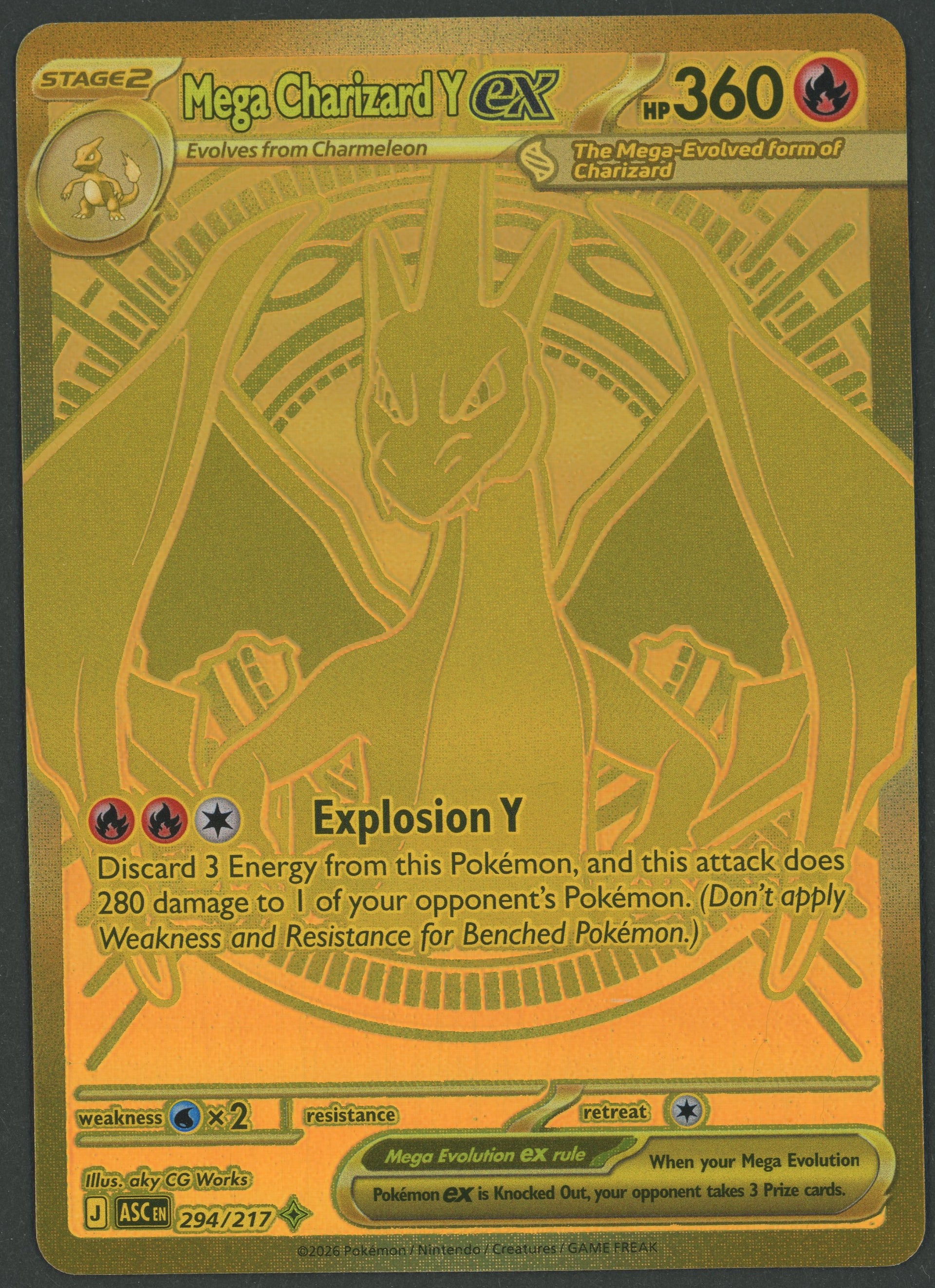 Mega Charizard Y ex UR 294/217 Ascended Heroes EN S-
