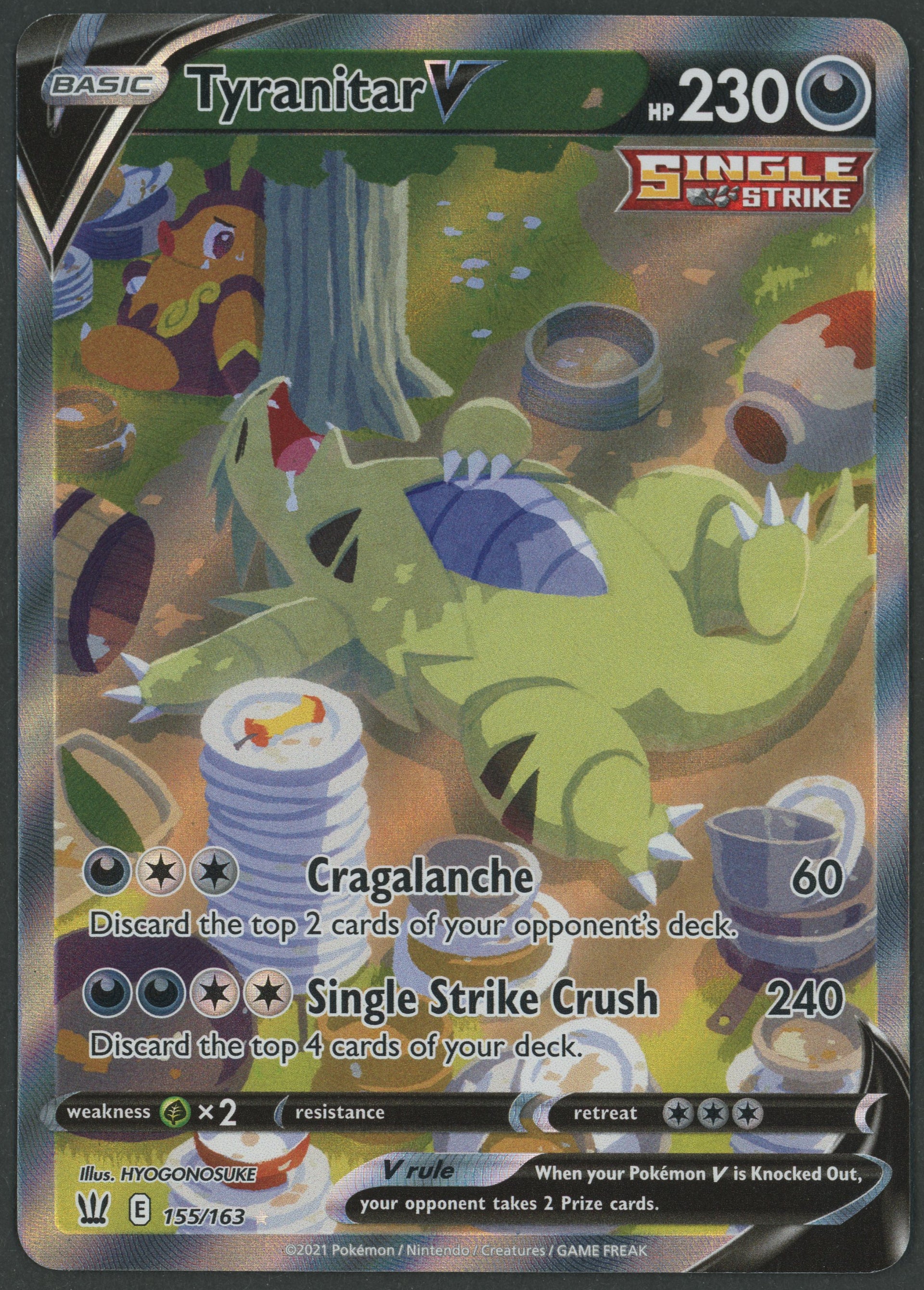 Tyranitar V Alt Art 155/163 Battle Styles EN S