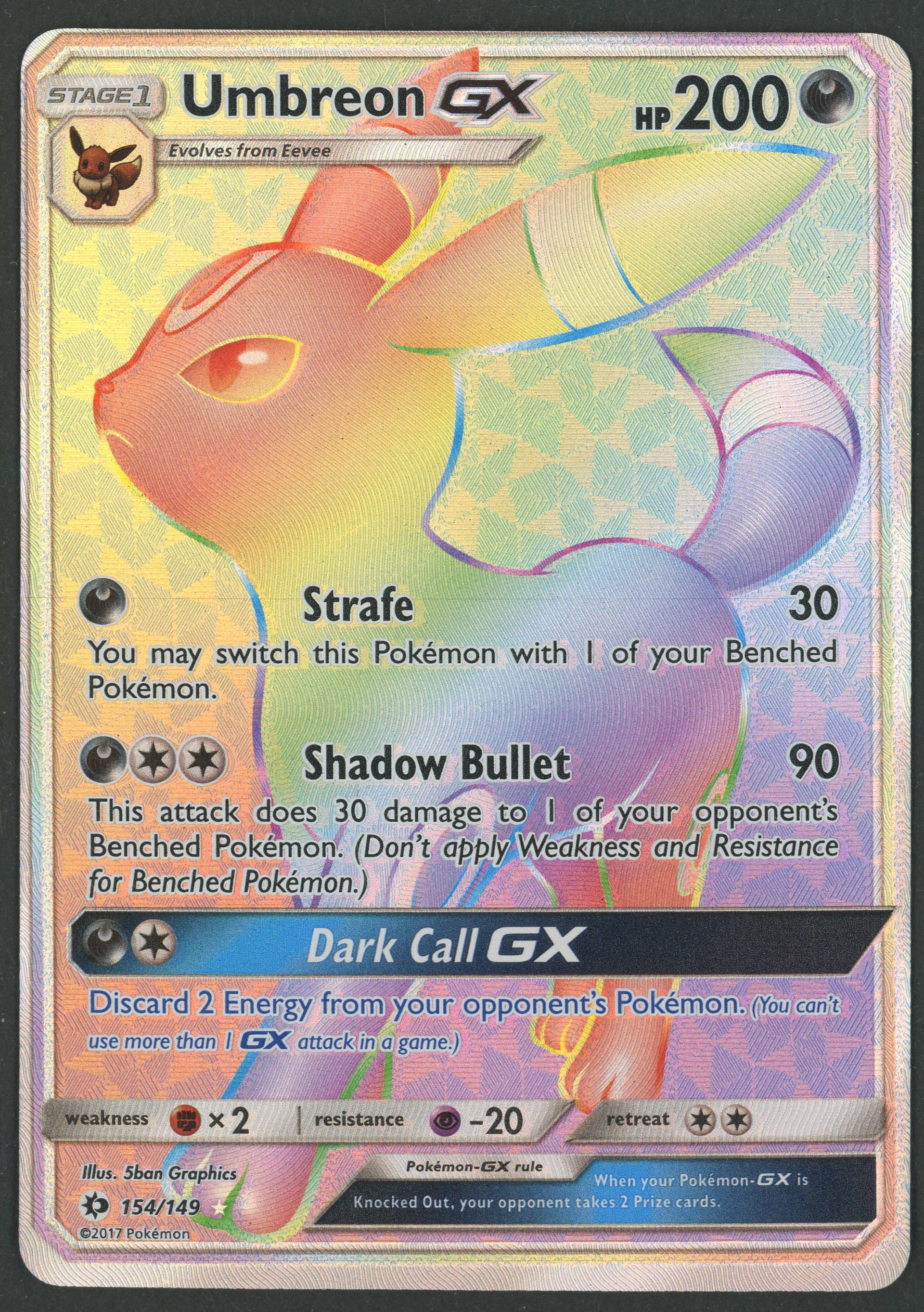 Umbreon GX HR 154/149 Sun & Moon EN S