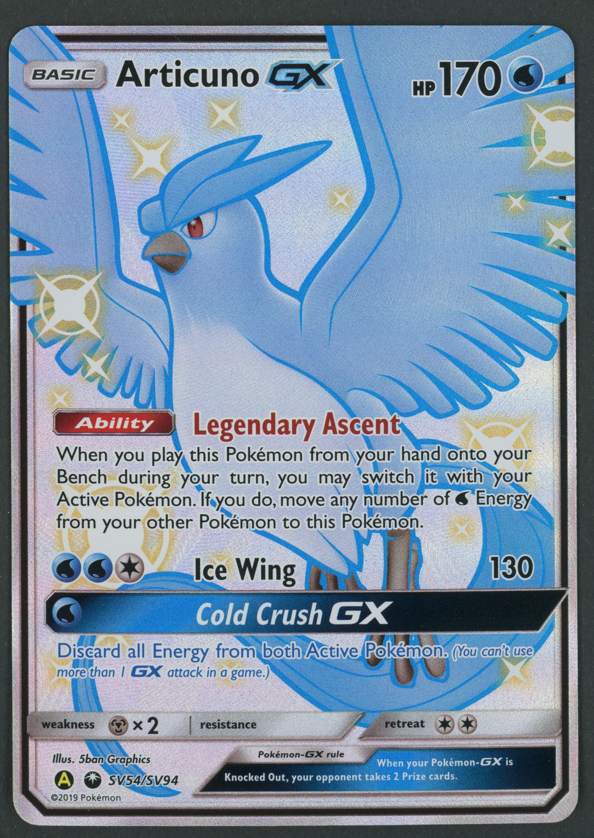 Articuno GX Shiny SV54/SV94 Hidden Fates EN S