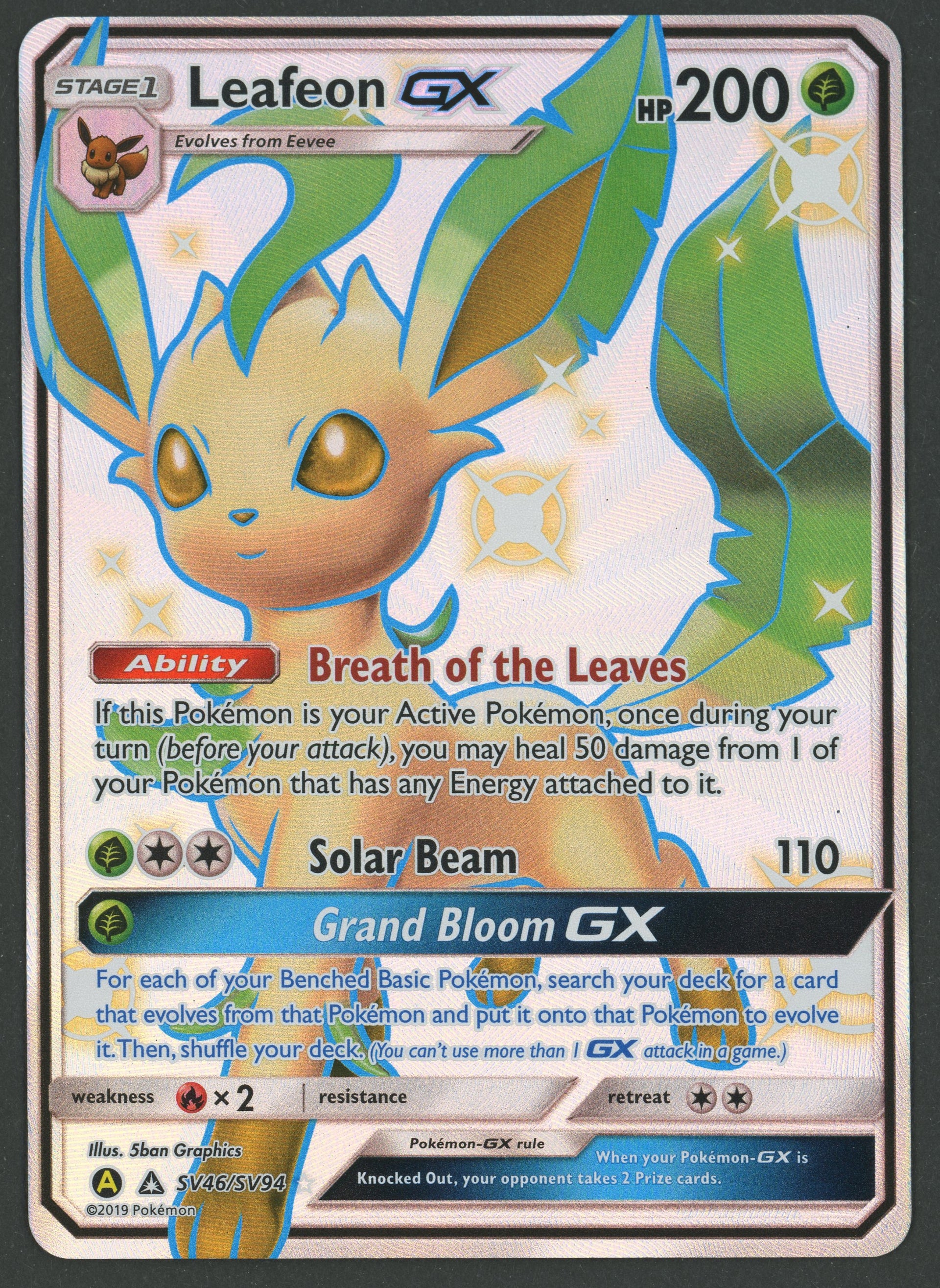 Leafeon GX Shiny SV46/SV94 Hidden Fates EN S
