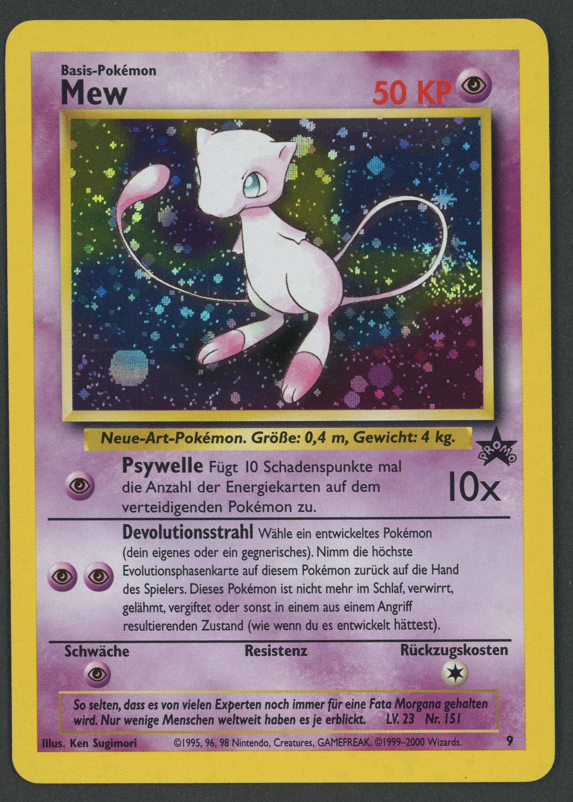 Mew Holo 9 Black Star Promo DE A
