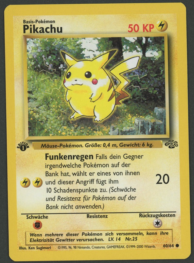 Pikachu 60/64 Jungle 1.edition DE S-