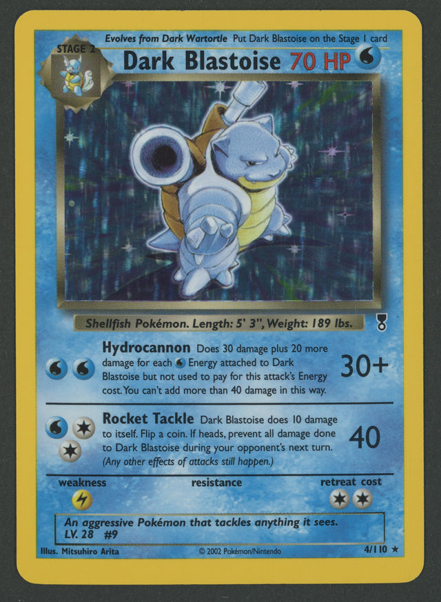 Dark Blastoise Holo 4/110 Legendary Collection EN A