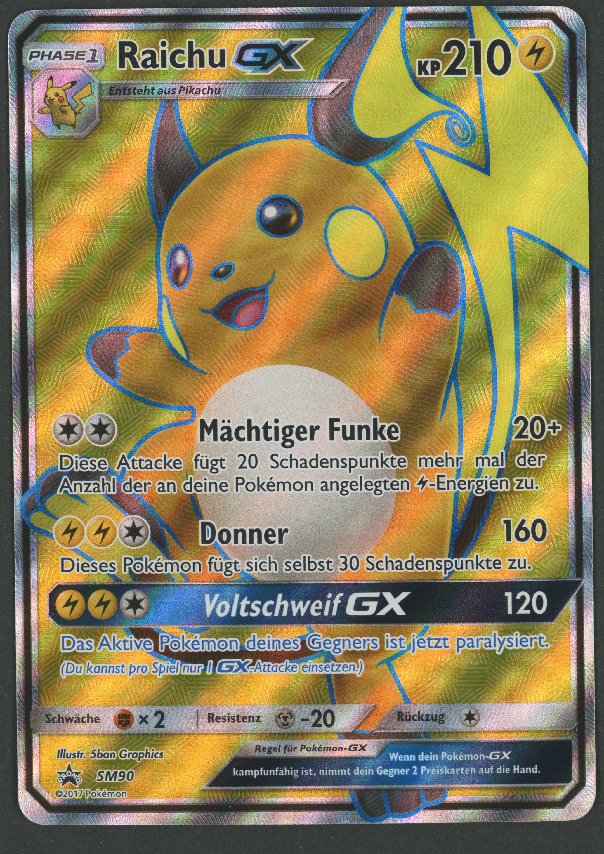 Raichu GX SM90 Full Art Promo deutsch