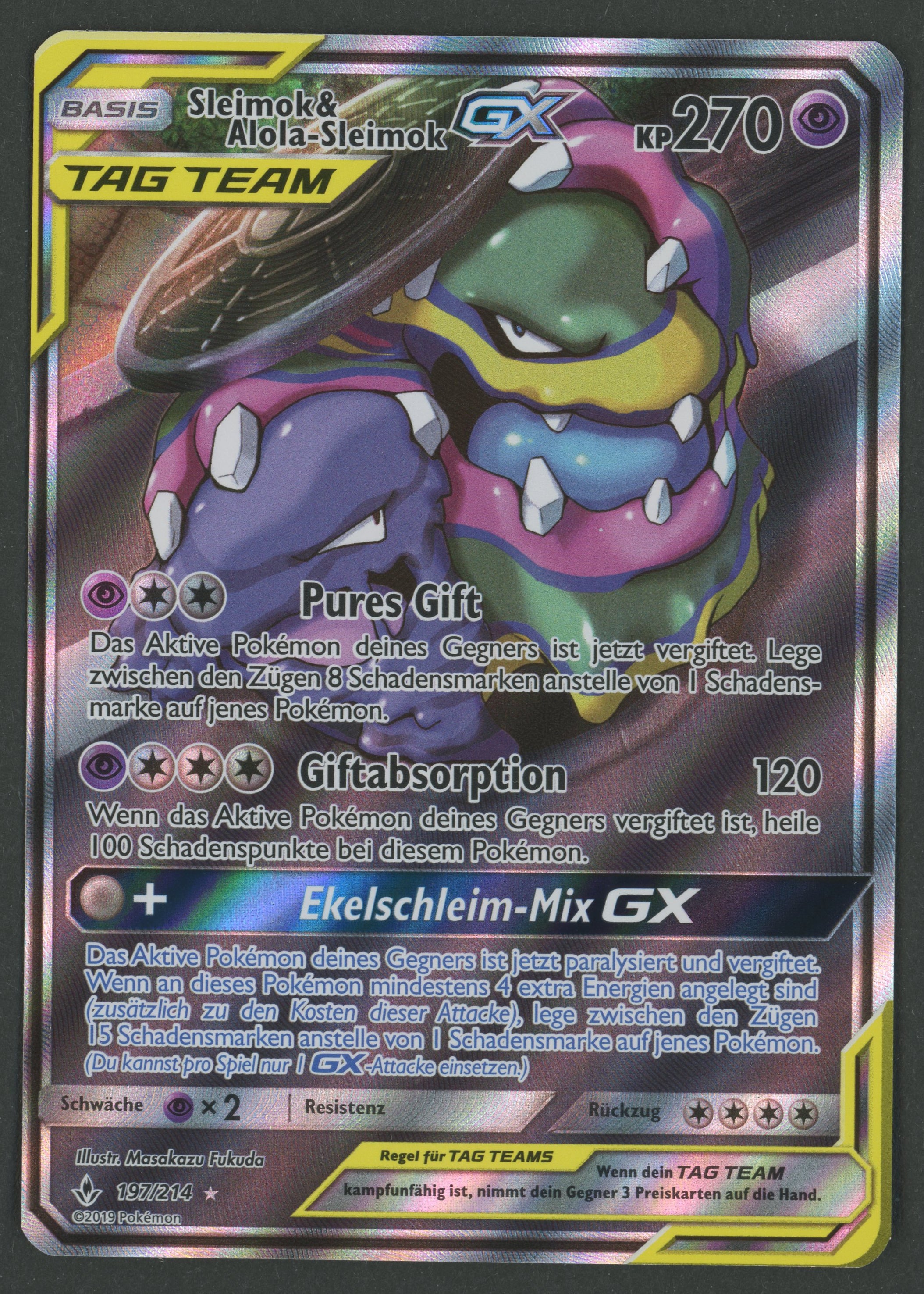 Sleimok und Alola-Sleimok GX Alternate Art 197/214