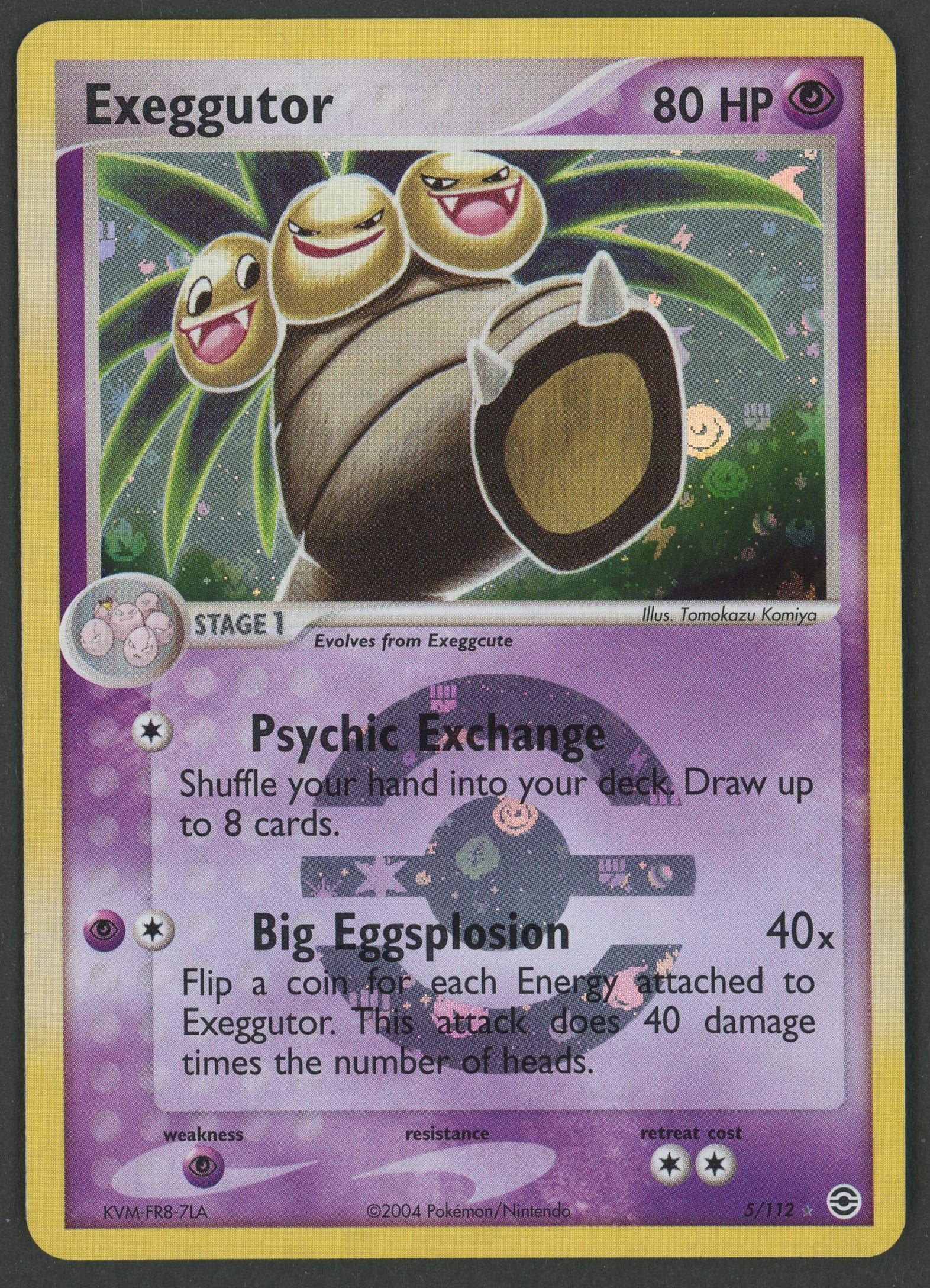 Exeggutor Reverse Holo Rare 5/112 EX FireRed LeafGreen
