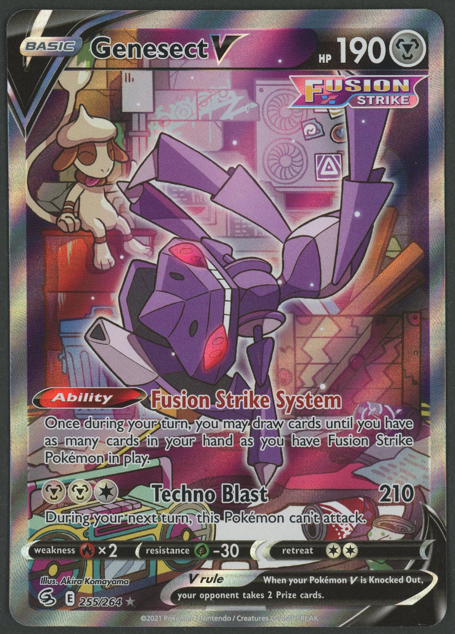 Genesect V Alt Art 255/264 Fusion Strike englisch