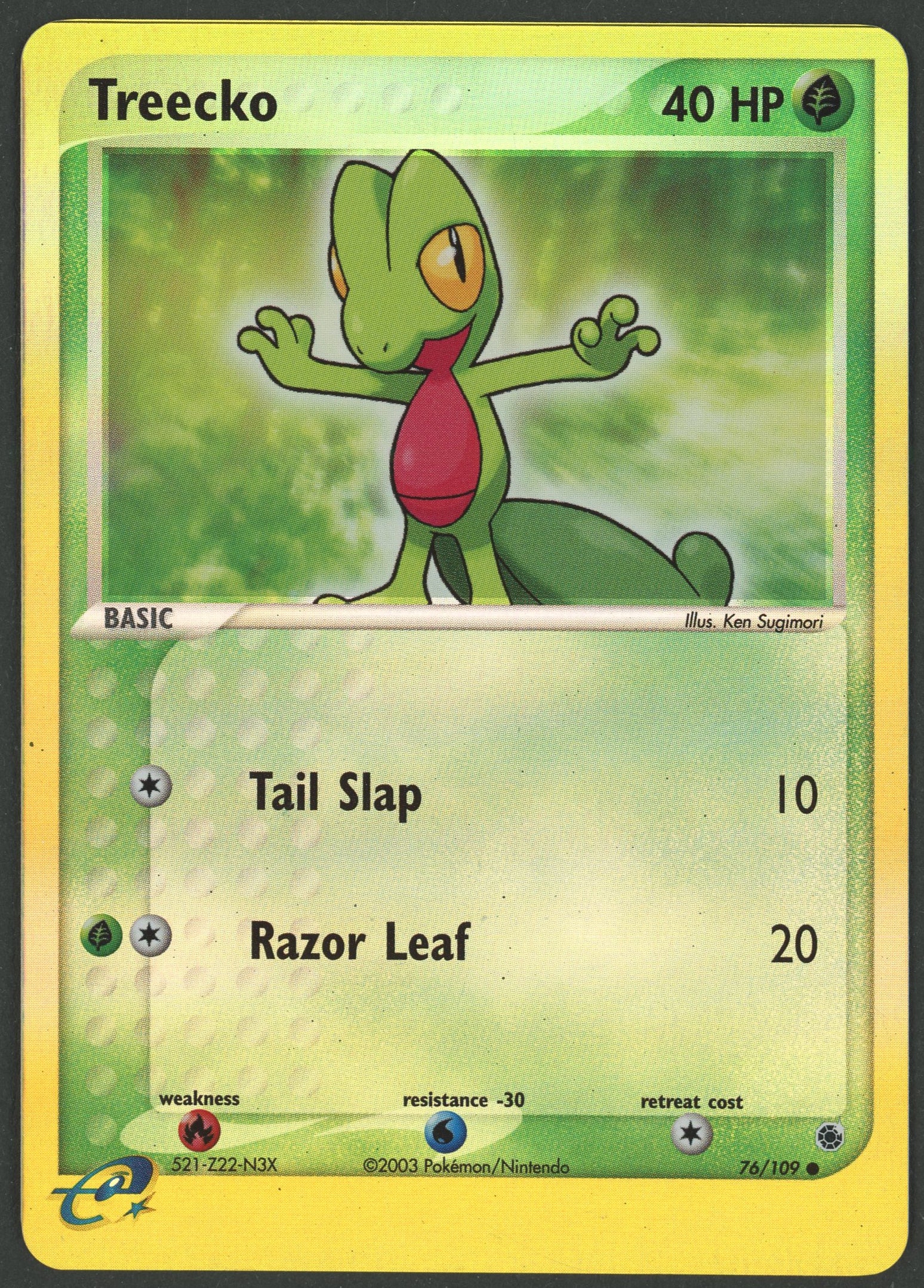 Treecko Reverse Holo 76/109 EX Ruby Sapphire englisch
