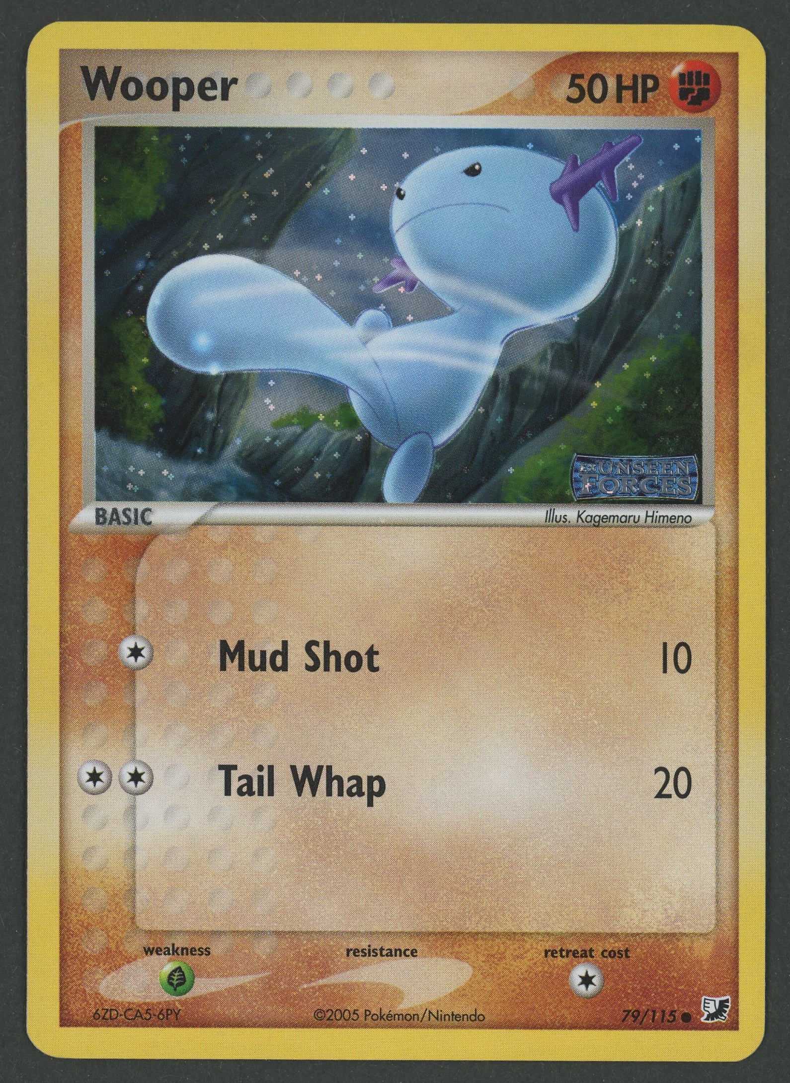 Wooper Reverse Holo 79/115 EX Unseen Forces englisch