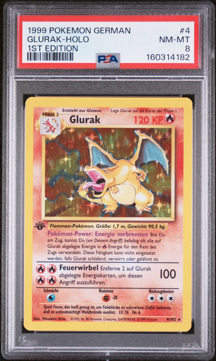 Glurak 4/102 Base Set PSA 8
