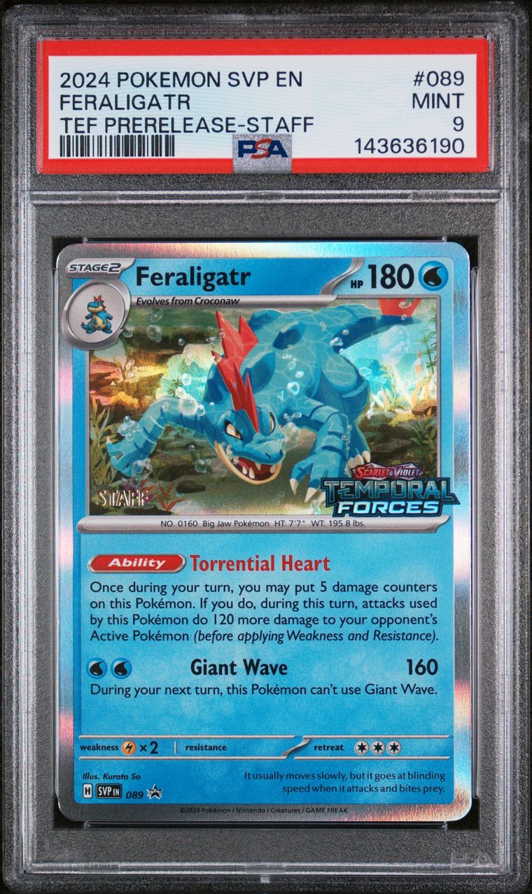 Feraligatr SVP089 Prerelease Staff Promo PSA 9 Englisch