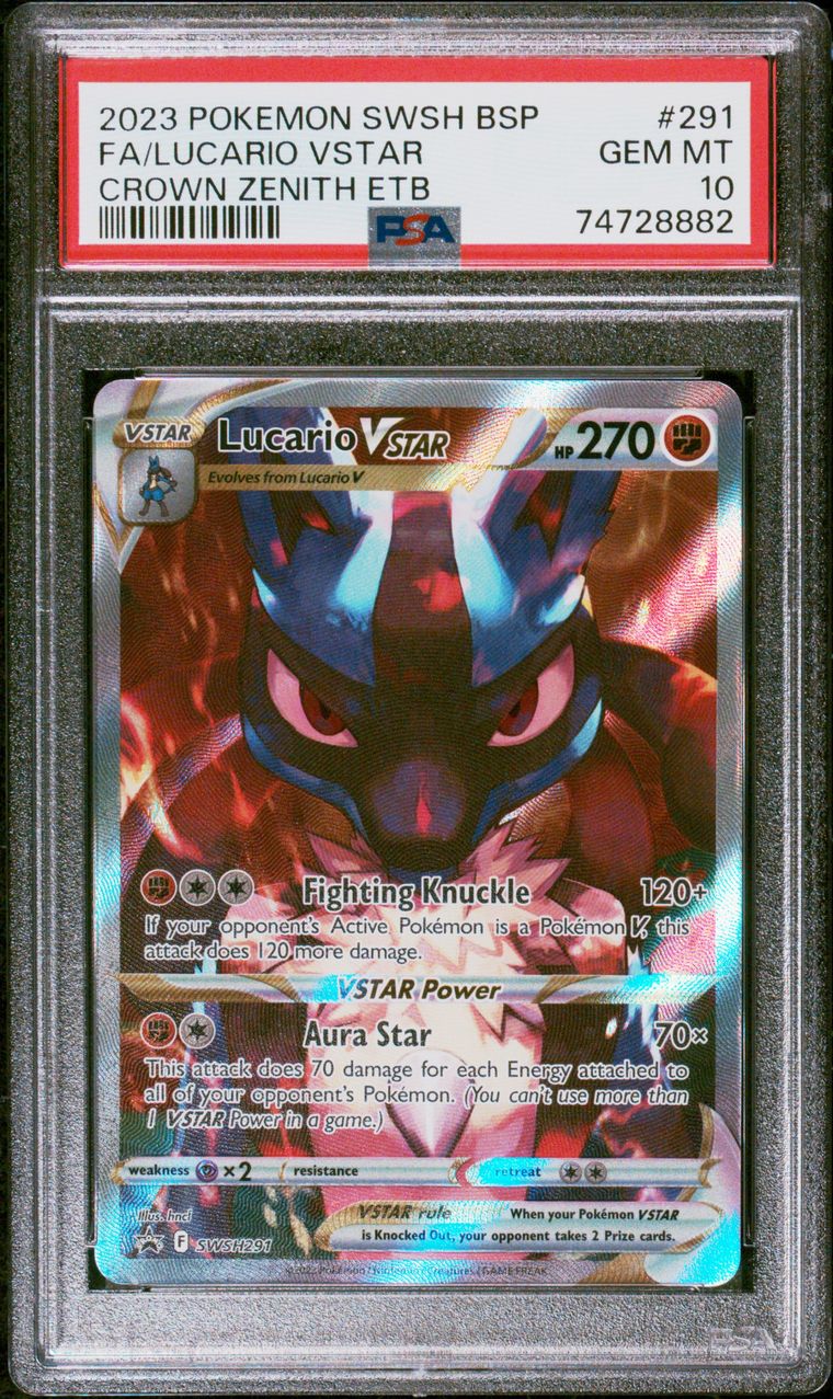 Lucario VSTAR SWSH291 Crown Zenith ETB Promo PSA 10