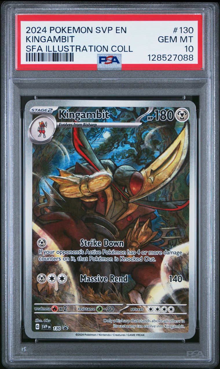 Kingambit SVP130 Shrouded Fable Illustration Collection Promo PSA 10
